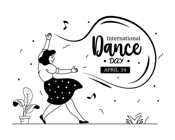 Vector Ilustración Del Día Danza — Archivo Imágenes Vectoriales