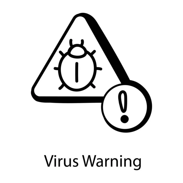 Virus Alert Simple Design — Stock Vector