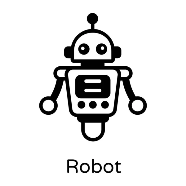 Ikona Robota Prosta Ilustracja Ikon Wektora Sztucznej Inteligencji Sieci — Wektor stockowy