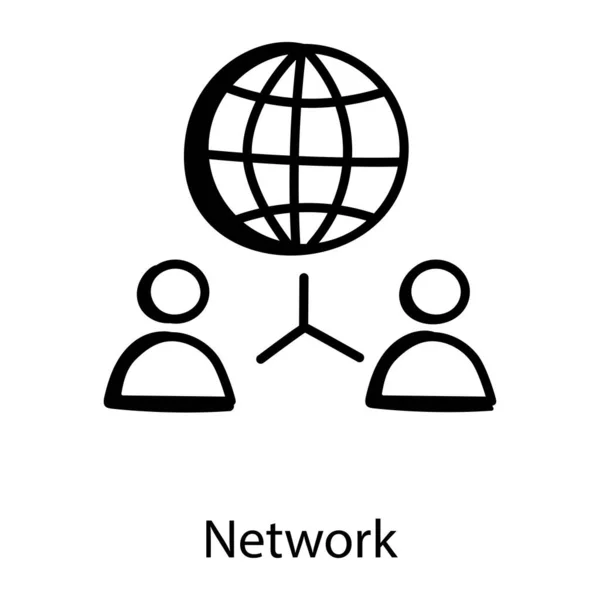 Globális Hálózati Kapcsolat Vektor Ikon — Stock Vector