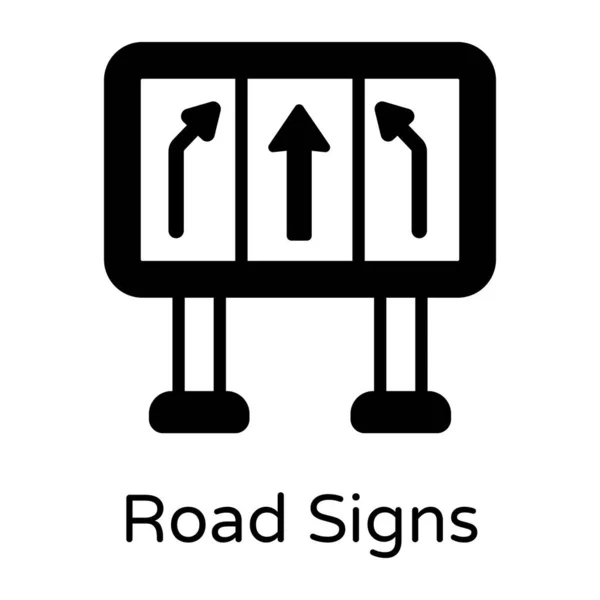 Road Sign Web Icon Simple Illustration — Stock Vector