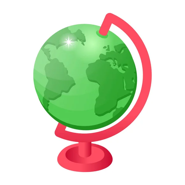 Globo Com Desenho Ilustração Vetorial Planeta Terra — Vetor de Stock