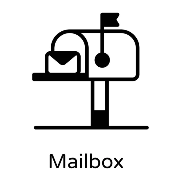 Mailbox Mail Box Icon Trendy Style — Stock Vector