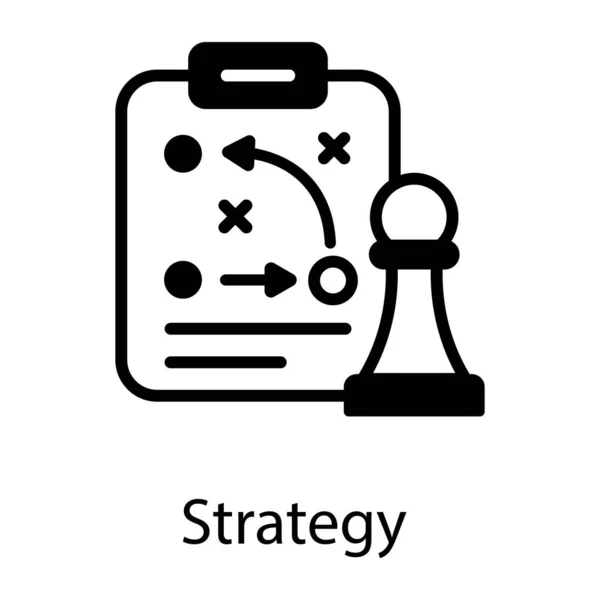 Strategie Web Ikone Einfaches Design — Stockvektor