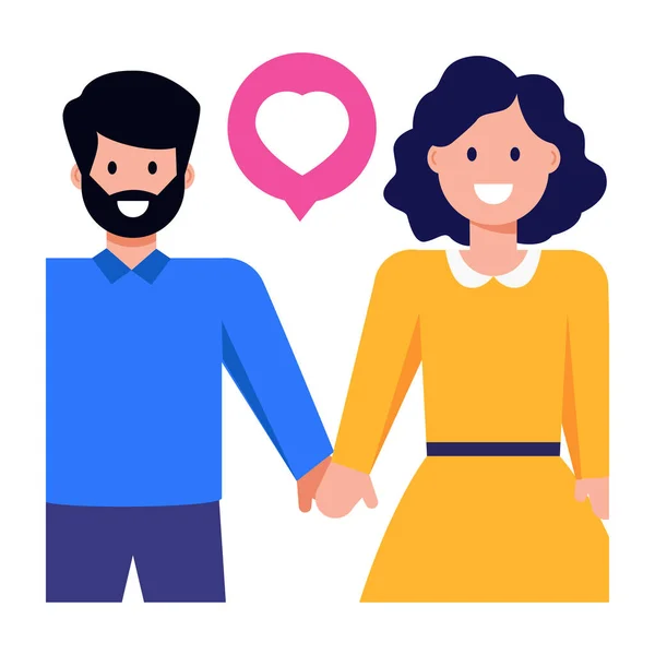 Casal Amantes Com Corações Design Ilustração Vetorial —  Vetores de Stock