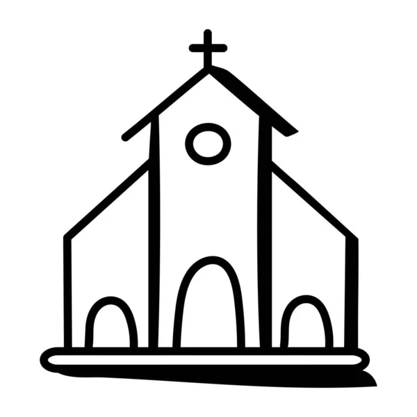 Église Illustration Vectorielle Icône Web — Image vectorielle