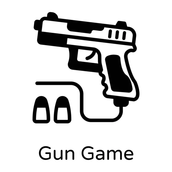 Pistola Icono Web Ilustración Simple — Vector de stock