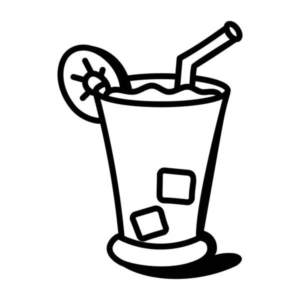 Icona Del Cocktail Illustrazione Schematica Delle Icone Vettoriali Della Tequila — Vettoriale Stock