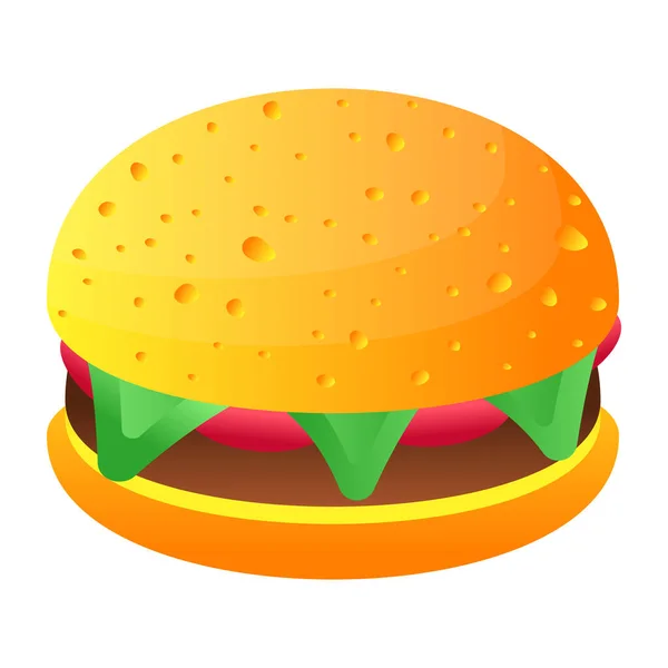 Burger Ikone Isometrische Der Hamburger Vektorsymbole Für Webdesign Isoliert Auf — Stockvektor