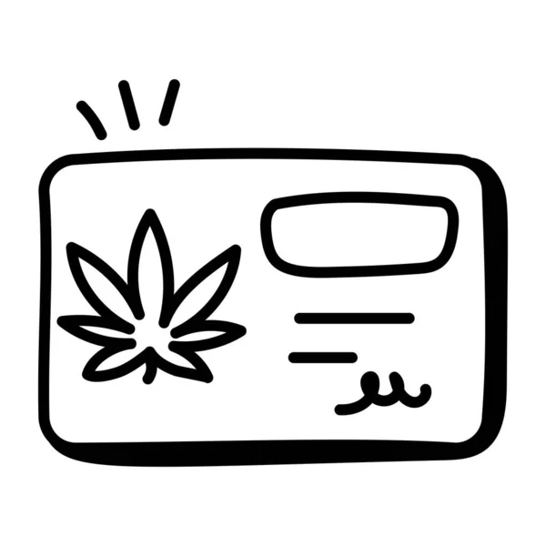 Vetor Ícone Folha Cannabis Marijuana Sinal Médico Ilustração Símbolo Contorno — Vetor de Stock