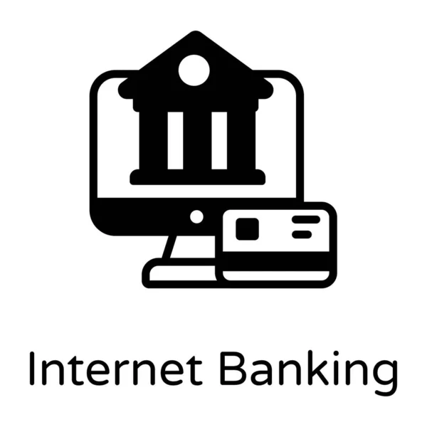 Illustration Vectorielle Icône Web Bancaire — Image vectorielle