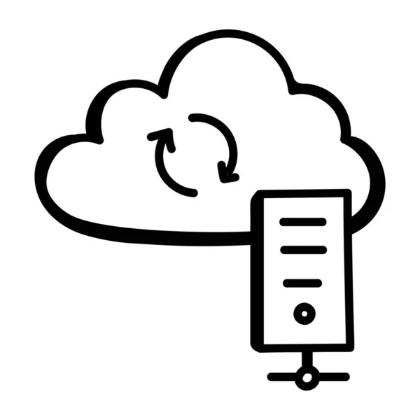 Computação Nuvem Design Simples —  Vetores de Stock