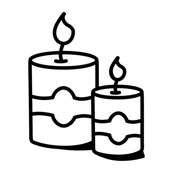 Kerzen Vektor Symbol Illustration — Stockvektor