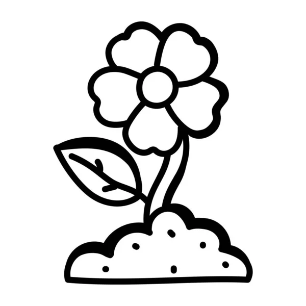 Квітка Рослина Значок Векторна Ілюстрація Графічний Дизайн — стоковий вектор
