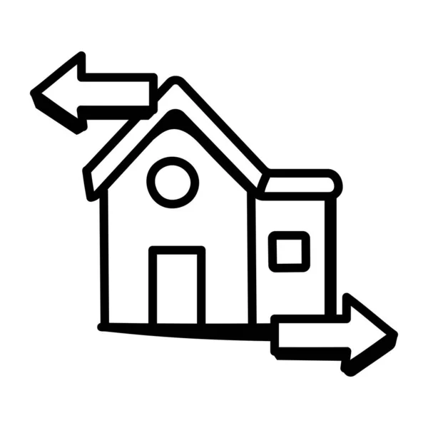 House Icon Outline Illustration Home Vector Icons Web — Stock Vector