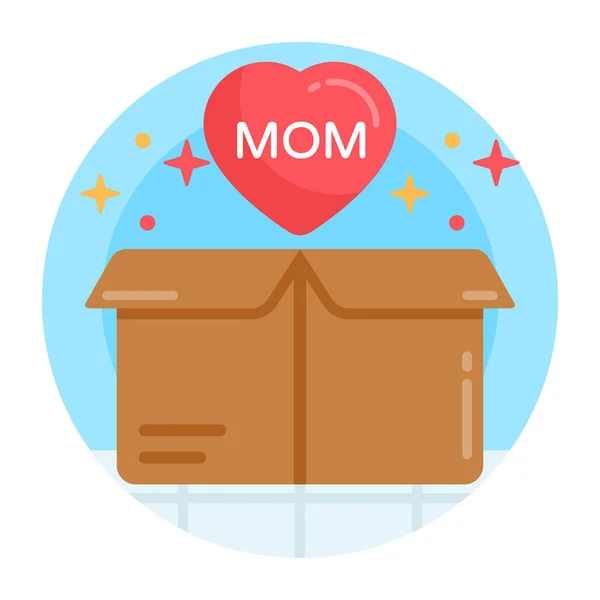 Schachtel Mit Herzförmigen Geschenkboxen Vektor Illustration — Stockvektor