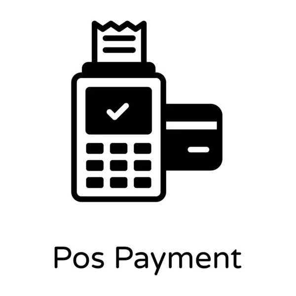 Pos Zahlung Web Icon Vektor Illustration — Stockvektor