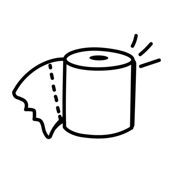 Toalettpappersikon Kontur Illustration Handduk Vektor Symbol För Webben — Stock vektor