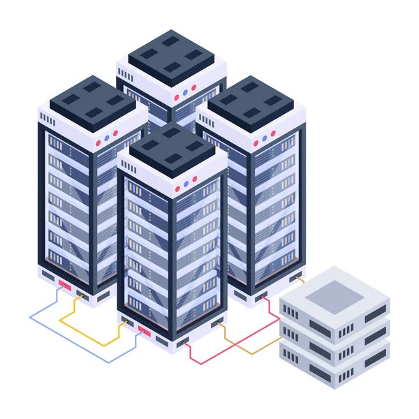 Isometrische Stadsillustratie Vector — Stockvector