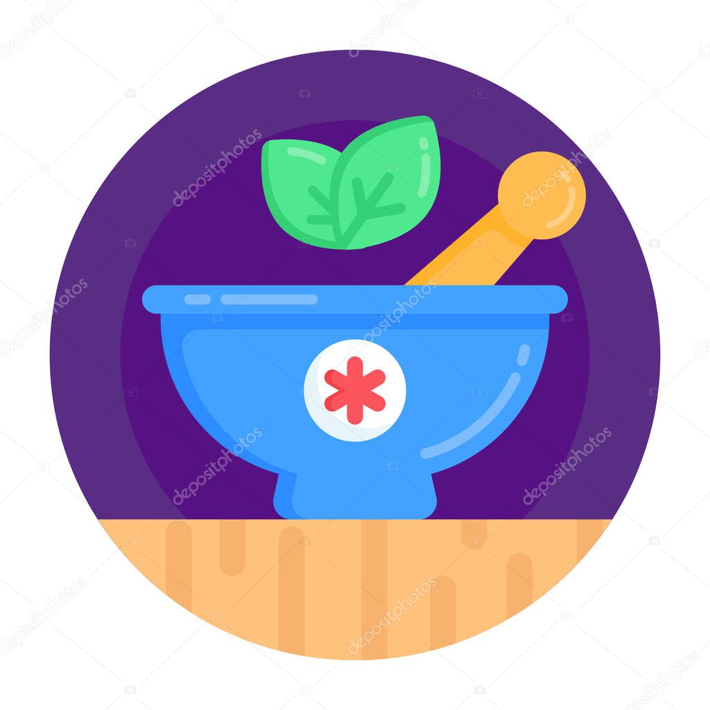 mortar and pestle with bowl vector illustration design