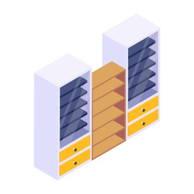 Sunucuları ve veritabanı vektör çizim tasarımı olan sunucu odası