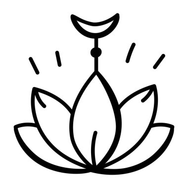 Çiçek. Web simgesi basit illüstrasyon