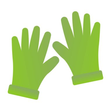 cleaning gloves icon. flat illustration of gloves vector symbol for web design