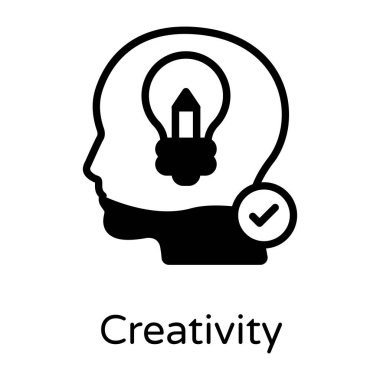 Beyin fırtınası vektör simgesi modern basit tasarım