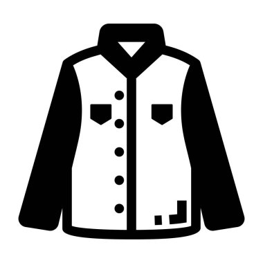 Ceket. Web simgesi basit illüstrasyon