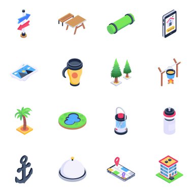 Web tasarımı için vektör simgeleri kümesi