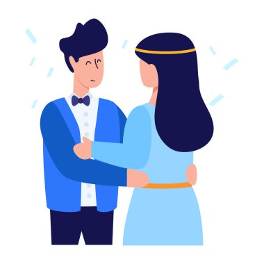 Aşıklar için vektör çizimi