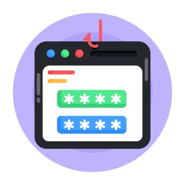 parola ikonu vektör illüstrasyonu