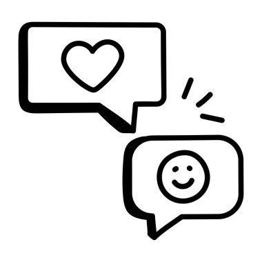 Konuşma baloncukları vektör illüstrasyon tasarımı ile sohbet balonu