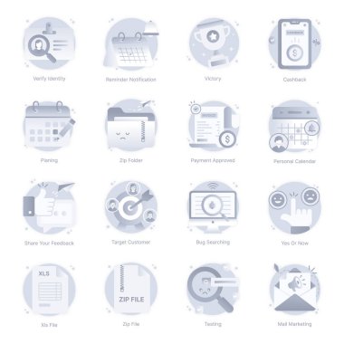 set of vector modern design icons