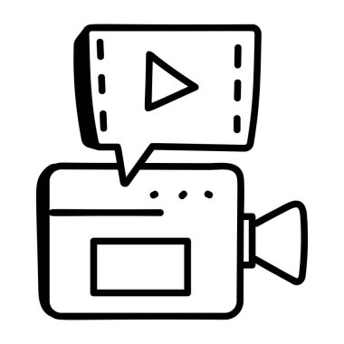 video kamera ikonu vektör illüstrasyon tasarımı