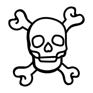 Kafatası. Web simgesi basit illüstrasyon