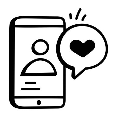 Sohbet. Web simgesi basit illüstrasyon