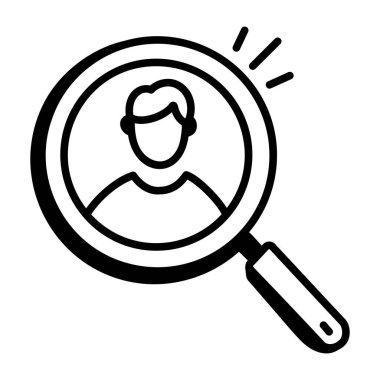 Arama simgesi vektör illüstrasyonu