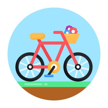 bisiklet ikonu vektör illüstrasyonu