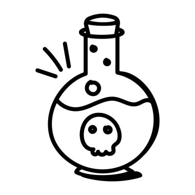 İksir. Web simgesi basit illüstrasyon