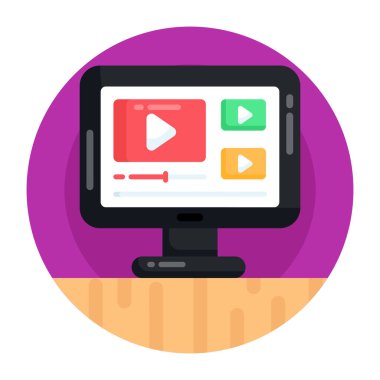 video oynatıcı vektör illüstrasyon tasarımı