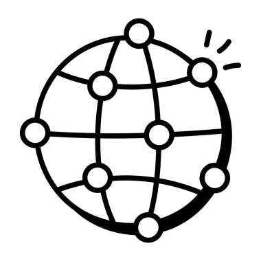Küresel teknoloji vektör simge tasarlamak