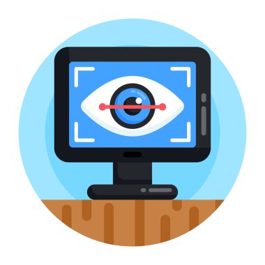 göz vektörü düz simgesi