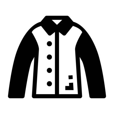 Ceket. Web simgesi basit illüstrasyon