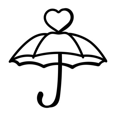 Şemsiye. Web simgesi basit illüstrasyon