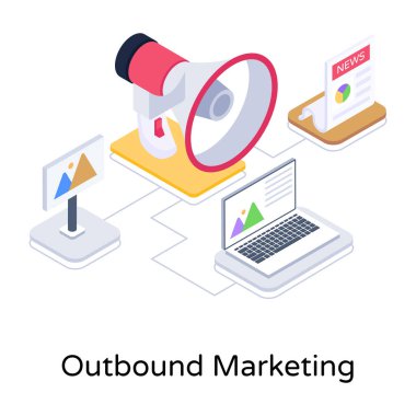 Seo ve pazarlama simgelerinin izometrik düz tasarımı