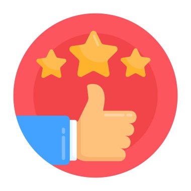 Reyting. Web simgesi basit illüstrasyon