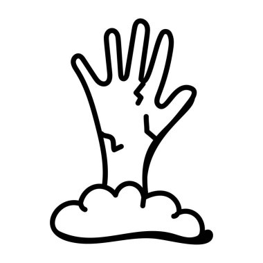 Elle çizilmiş bir ağaç.