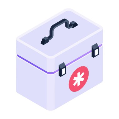 Bir haç ve bir bardak su ile kırılmış bir telefonun izometrik vektör çizimi