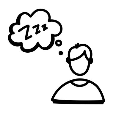 Düşünüyorum. Web simgesi basit illüstrasyon